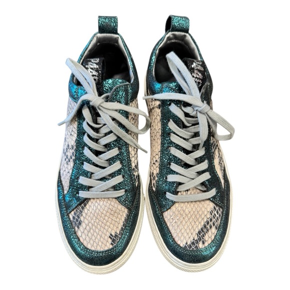 P448 Soho Low-Top Slip-On Sneakers Glitter Green, Size 37 - Picture 4 of 10